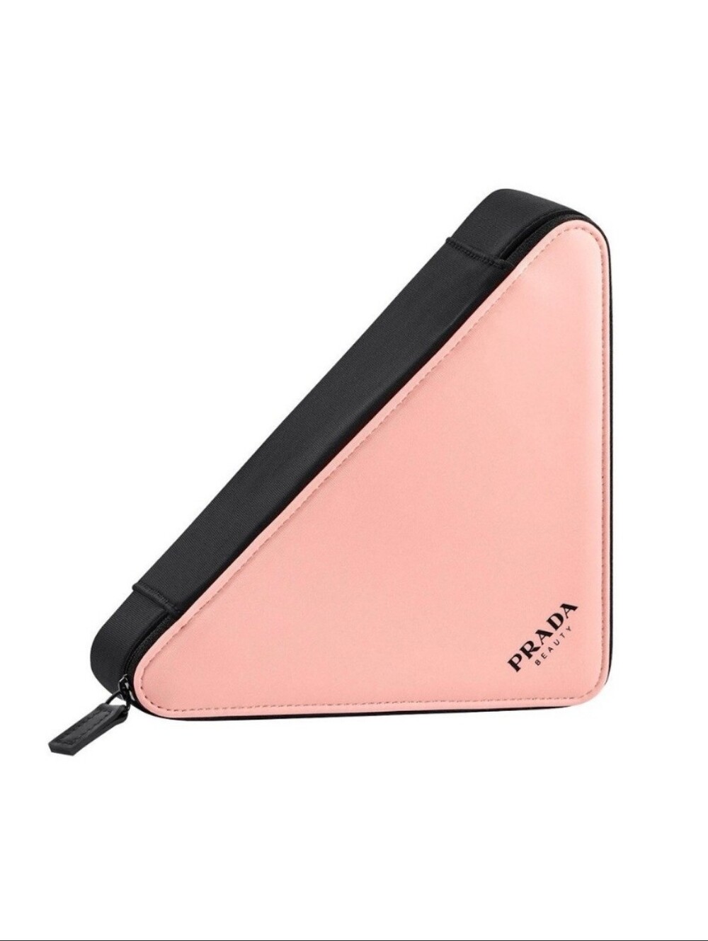 Prada Beauty Triangle Cosmetic Bag Pouch Pink Black BRAND NEW
